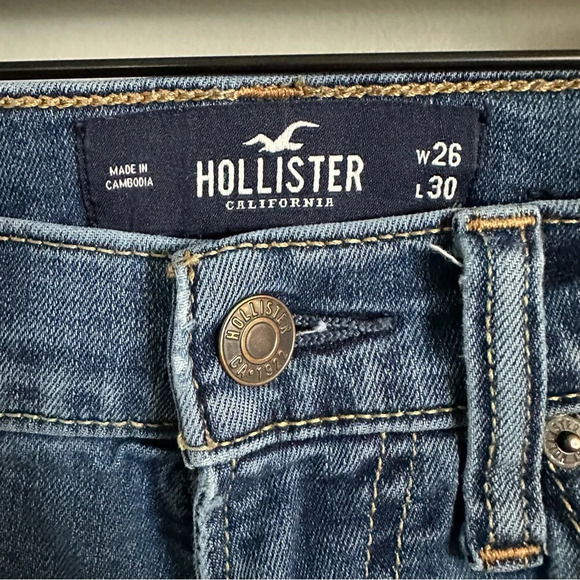 Hollister Mens Advanced Stretch Medium Wash Skinny Jeans. 26/30 - Picture 3 of 7